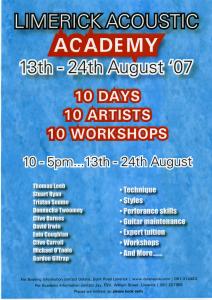 Limericks Acoustic Academy and Guitar Festival