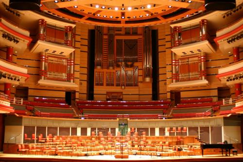 The stage of the Symphony Hall