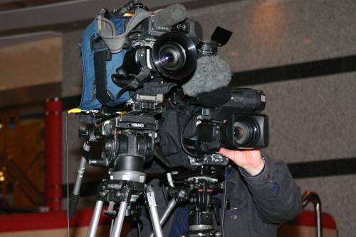 Harold Houldershaw with cameras at the ready